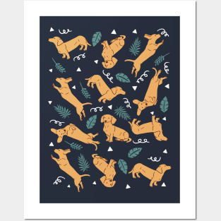 Dachshund Pattern Posters and Art